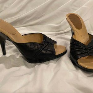 CHANEL 2000's 4 inch Black Mule Heels